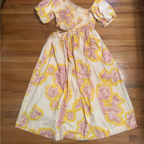 Free People Kalina Floral Cut Out Maxi Dress L - Picture 5 of 7